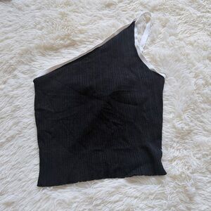 H&M Black and White Asymmetrical Camisole